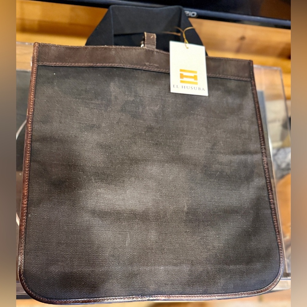RARE! Yves Saint Laurent Rive Gauche flat bag. Durable Fabric and Short Handles